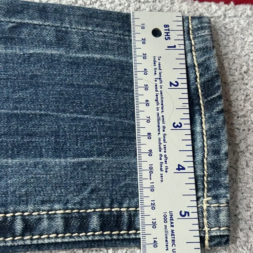 Miss Me Skinny Jeans Fleur De Lis Embellished Blue 27 Y2K Western McBling Rodeo